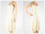 Vintage 1970s Cream Criss Cross Open Sides Disco Dress by JT Dress Co for Jody | XS-S 