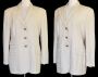 80s Escada Jacket, Margaretha Ley, Hourglass Blazer Jacket, Cream Wool Silk Blend, Size XXL to 1X