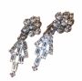 Vintage Mid Century Rhinestone Drop Earrings