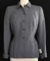 50s Hourglass Jacket Fitted Blazer Jacket by Hart Schaffner and Marx Blue Gray Wool NWT New with Tag