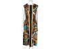 Vintage 1970s Lanvin Dress Southwest Quilt Pattern Cotton Sz S M