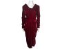 Vintage 1940s Evening Gown Claret Red Velvet Dress Size S