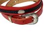 Vintage 80s Red Leather Nocona Belt | Western Silver Conchos | Made USA | 27'' - 30.5''