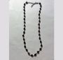 Vintage Necklace Faceted Deep Red Glass Bead 18'' Choker