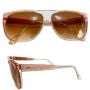 1980’s Vintage Angular Pink and Clear Sunglasses, Oversized Sunnies, Deadstock