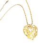 Handmade Large Gold Heart Pendant Necklace , Repurposed Vintage Jewelry, OOAK