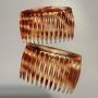 1930’s Vintage French Tortoiseshell Hair Comb Pair, Deadstock Boho Hair Combs 