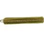 1970’s Vintage Velvet French Barrette in Green with a Gold Chain Accent, 2.5”