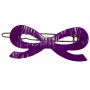 Vintage Purple French Bow Barrette Hair Clip, Made in Paris, Deadstock, 2” Long 