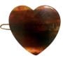 1960’s Heart-Shaped French Hair Clip in Tortoiseshell