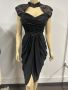 80’s Climax Velvet & Poly Draped Hip Dress