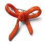 Vintage Mod French Barrette in the Shape of a 3D Bow, Bright Orange Hair Clip