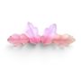 Vintage French Leaf Barrette in Pearlescant Bubblegum Pink, Deadstock, Handmade