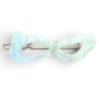 1970’s Pearly White French Hair Clip, Dainty and Whimsical Abstract Barrette
