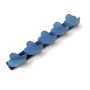 Vintage French Heart Bar Barrette in a Pearl Like Blue Color, Deadstock/Unworn