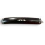 1960’s Glam French Bar Battette in Black with Rhinestones,  Deadstock, 3” Long   Great bar barrette 