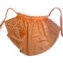 1950’s Vintage Kitchy Gingham Half Apron with great detailing, Orange & White