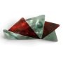 80’s Avant Garde Red & Silver/Gray French Barrette Hair Clip, 3.25”, Deadstock Unworn