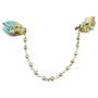 1950’s Vintage Sweater Clip with Pearls & Rhinestones, Gold Tone, 7.5” Long