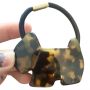 Vintage Black Scottie Dog French Tortoiseshell Ponytail Holder Hair Accessory by Agatha Paris