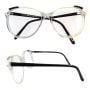 1980’s Oversized Cateye Frames in Black &  White for Eyeglasses or Sunglasses