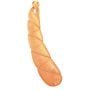 Vintage French Mini Banana Clip in Orange w Gold Threading Stripes, 4”, Unworn