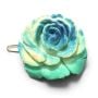 1940’s Rose Shaped French Hair Clip in Green Tones, approx 1.25”, Deadstock