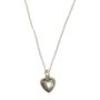 Vintage Silver Puffy Heart Pendant Necklace, Puffy Heart Pendant on Dainty 925 Sterling Silver Chain