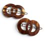 1970’s Mod Style French Barrettes in Tortoiseshell, One Pair, Deadstock Unworn