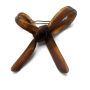 Vintage Mod French Barrette in the Shape of a 3D Bow, Tortoiseshell Hair Clip