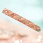 1970’s Dainty Feminine Peach French Barrette with Rhinestones, Deadstock/Unworn