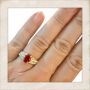 1980’s Vintage Ruby & Diamond Ring in a Gold Setting, Quality Costume Jewelry, 6