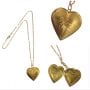 Vintage Oversized I Love You Heart Locket Pendant Necklace, Functional Locket