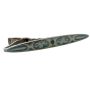 Vintage Silver Tie Clip with Intricate Blue Design Inlay, 2.25” Long 