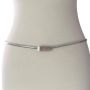 1980’s Vintage Shiny Silver Slim Snake Metal Chain Belt, 31” Long 