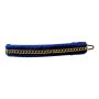 1970’s Vintage Velvet French Barrette in Blue with a Gold Chain Accent