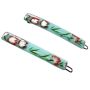1970’s French Floral Hair Clips Barrettes in Blue, 2.5” , Deadstock, Unworn