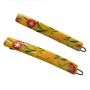 1970’s French Floral Hair Clips Barrettes in Yellow, 2.5” , Deadstock, Unworn