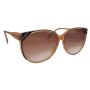 Vintage Oversized Sunglasses in Brown.  Oval Shaped Slight Cateye, by Sebastiano 