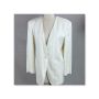 90s Oversized White Linen Blazer by Jones Wear, Sz 8