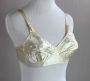 1949 Ivory Nylon Bullet Bra, Sz 32A Deadstock, Sears Charmode, Cordtex-Lift