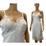 1940s–1950s Pale Peach Pink Saab Saabalon Lace Full Slip