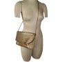 70s 80s Tan Italian Leather Snakeskin & Lizard Shoulder Bag Clutch