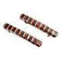 1970’s Multi Colored Striped French Barrettes Hair Clips, Deadstock, Made in France, Pair