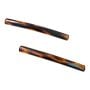 1960’s Tortoiseshell French Bar Barrettes, Slim Minimalist Hair Clips, One Pair