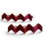 1970’s Zig Zag Barrettes in Pearlescant Deep Pink, Made in Belgium, 2”, Unworn