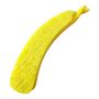 Vintage French Mini Banana Clip in Bright Yellow w Stripes, 4”, Unworn