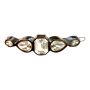 Stunning Vintage French Rhinestone Hair Clip in Black, Deadstock, 2.6” Long 