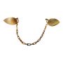 1950’s Gold Toned Leaf Sweater Clip Guard - Women Vintage Jewelry, Mid Century