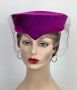 Vintage Velour Magenta Pillbox Hat, Veiled 